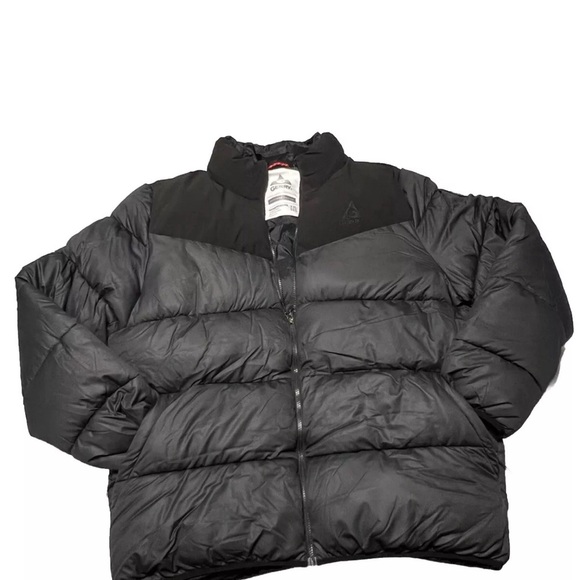 Men's GERRY Heavy Puffer Jacket Coat Welded Channels Black Size Large - Picture 5 of 10